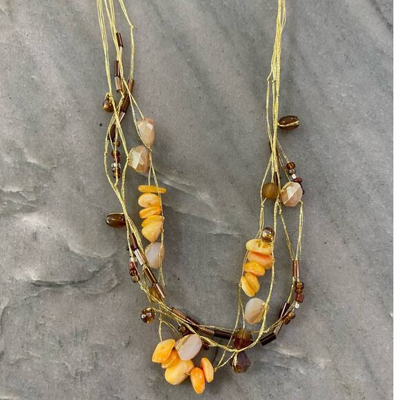 STYLE & CO Beaded Boho Multi-Strand Necklace, 18" + 3" extender - Picture 3 of 4